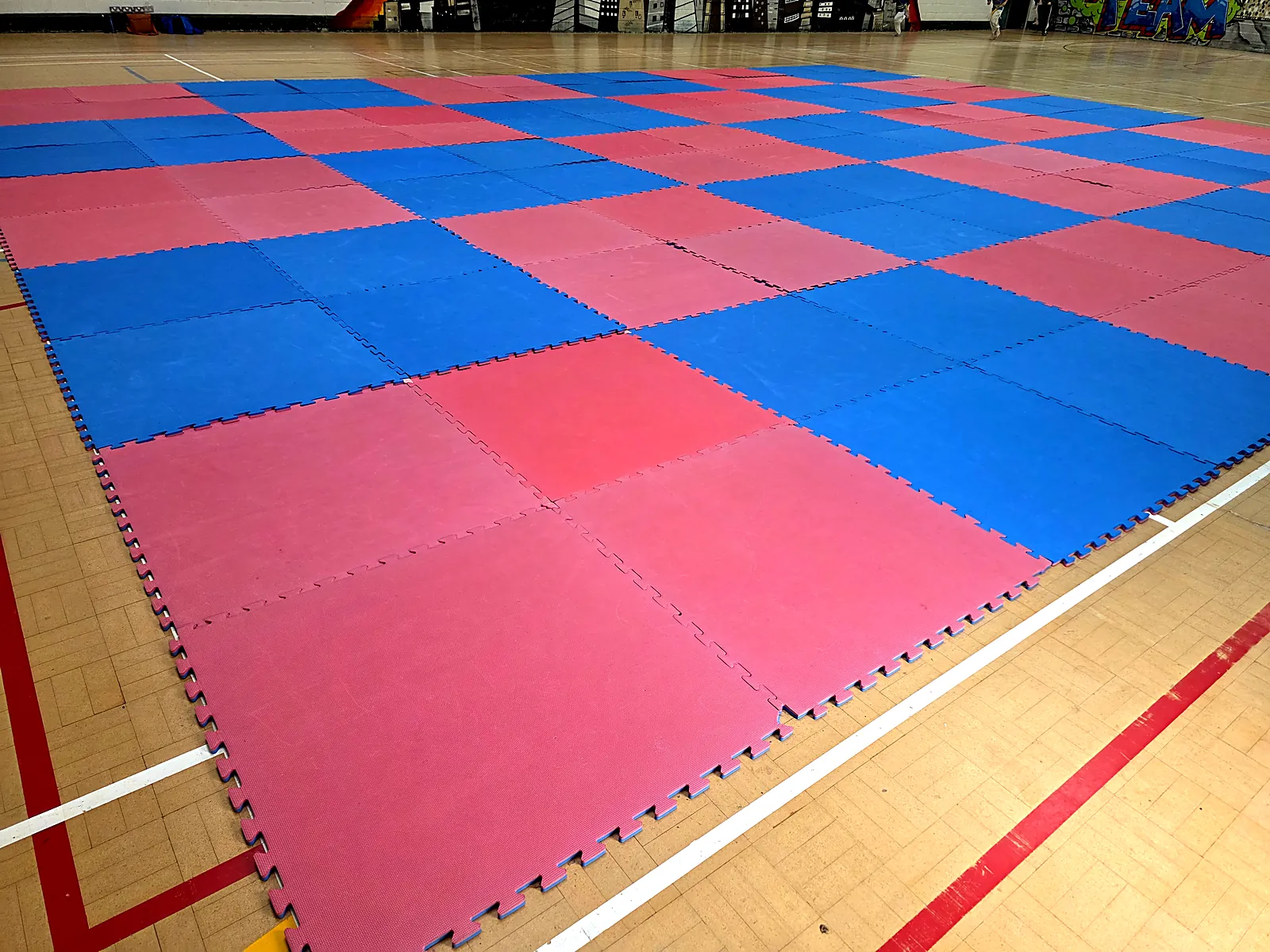 Wide view of the Arklow sports hall where Leinster TaeKwon Do classes take place